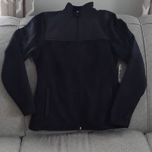 NWT FILA Women's Black Fleece Zip Up Jacket, Size Small